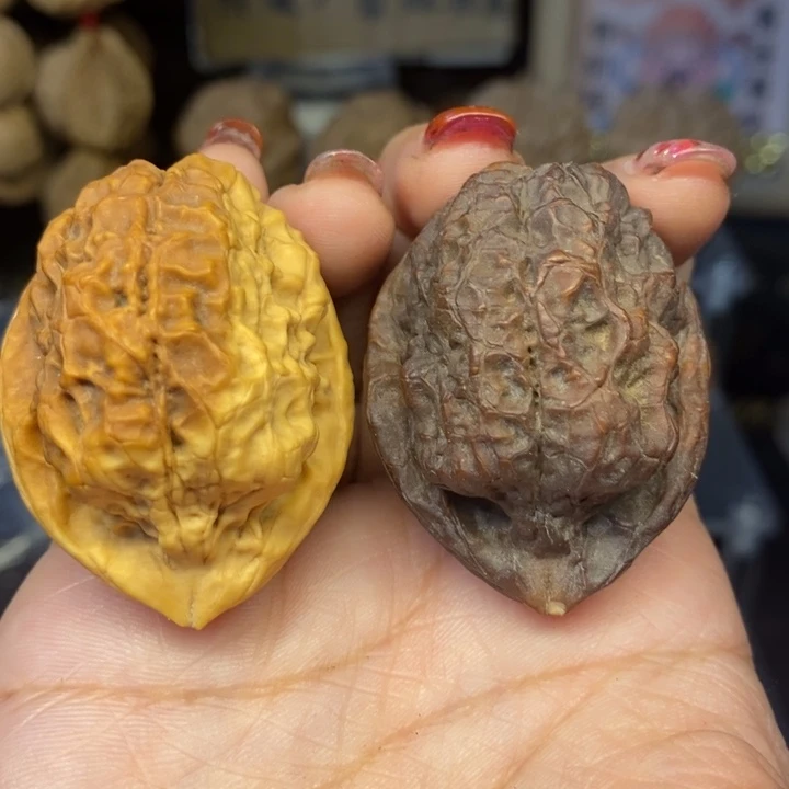 吊坠文玩核桃45阴阳花彩