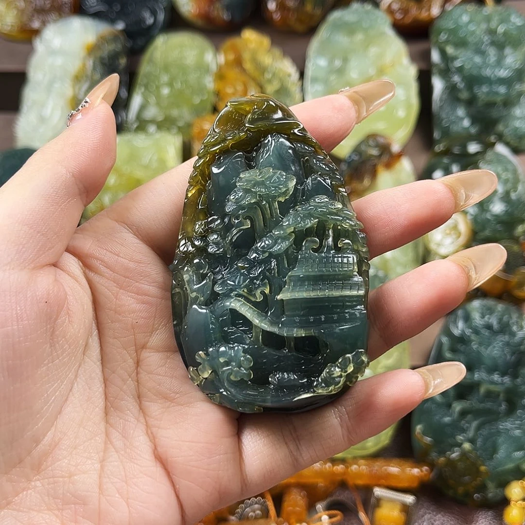 未镶嵌蛇纹石玉颈饰