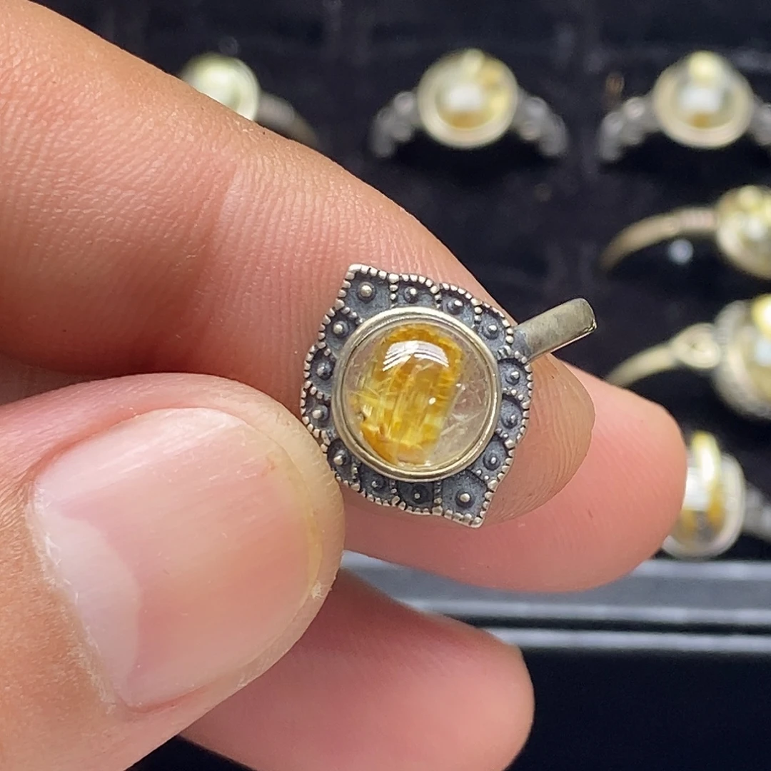 银S925镶嵌珠宝半成品水晶