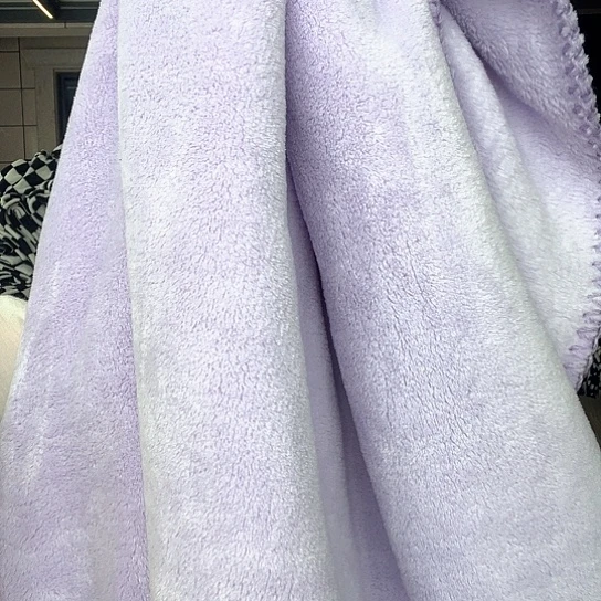 羊驼毛法兰绒紫色浴巾毯100×160