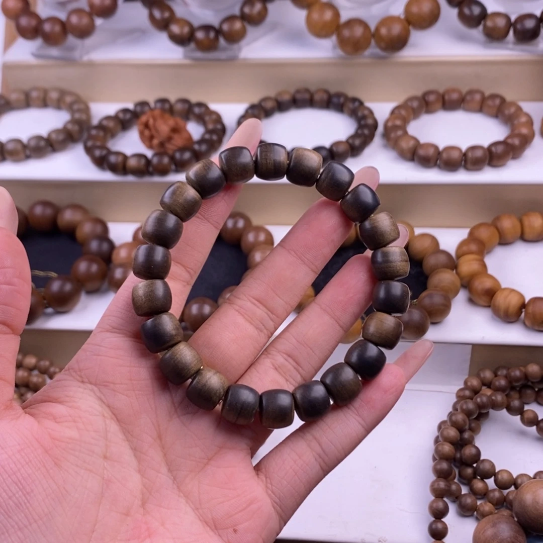 黑***饰檀香木手串/手链10.11风化老料奶香沉水阴沉