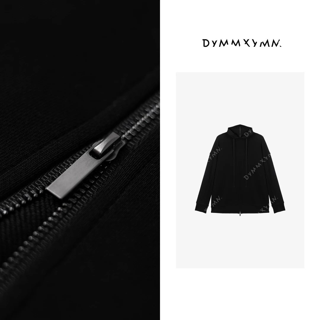 【DYMMXYMM】-极简风高级感后拉链连帽卫衣-5SS6048