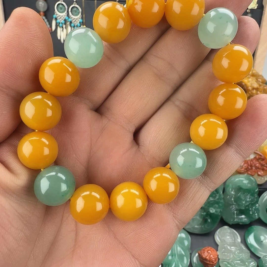 石英质玉（黄龙玉）未镶嵌手串