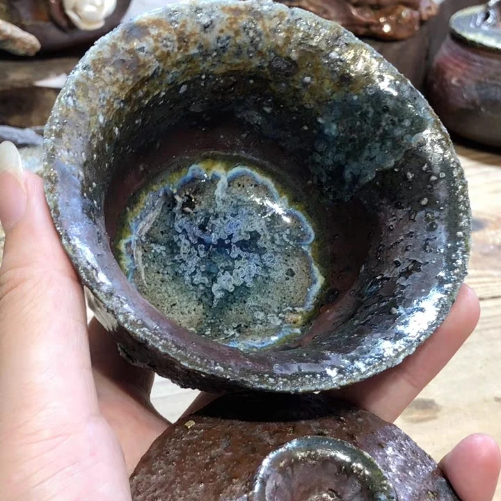 柴烧手工茶具盖碗闸坡