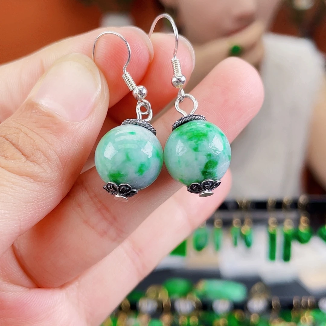 翡翠未镶嵌耳饰饰品