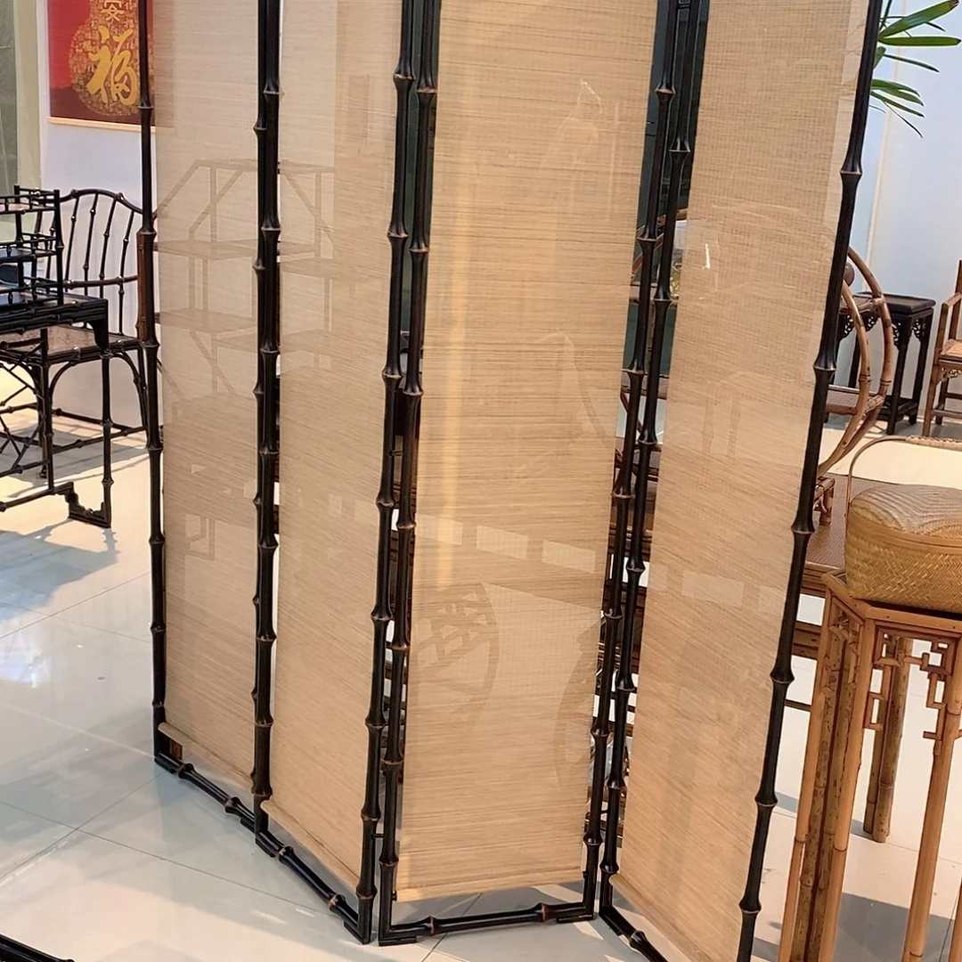 筇竹浅色屏风屏风