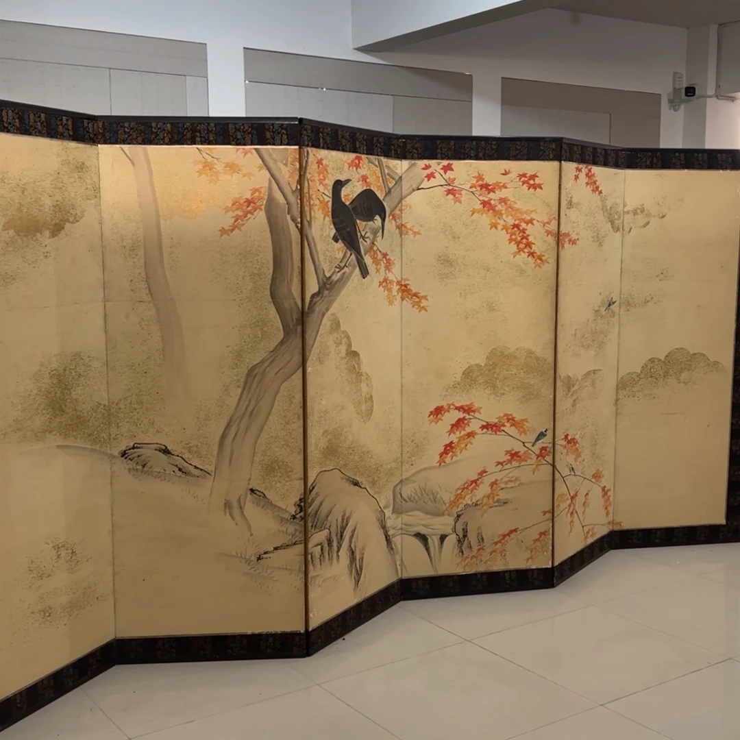 绘画屏风框画茶空间设计