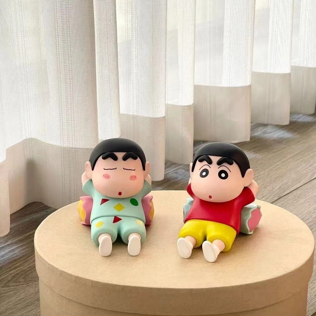 蜡笔小新网红手机支架治愈桌面客厅床头手办摆件公仔可爱桌面装饰