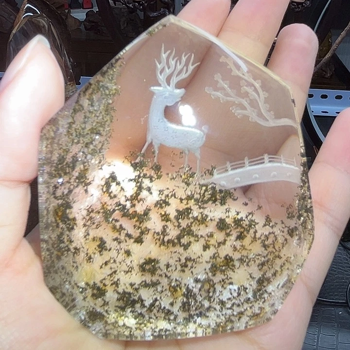 未镶嵌大型摆件（非配饰）水晶一鹿有你