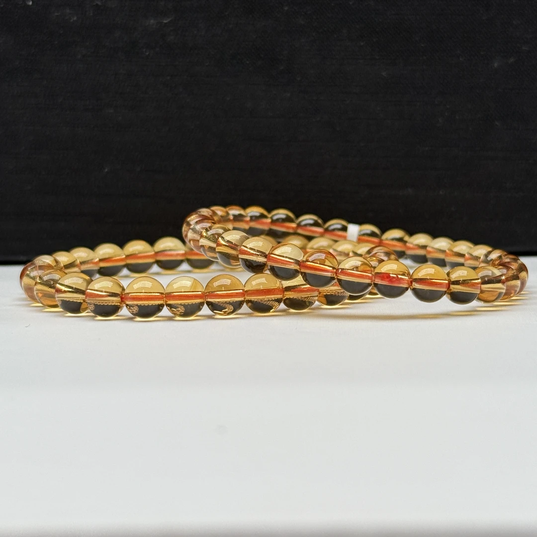 晶匠黄水晶手串6mm+多样性发一 编号-JP39655