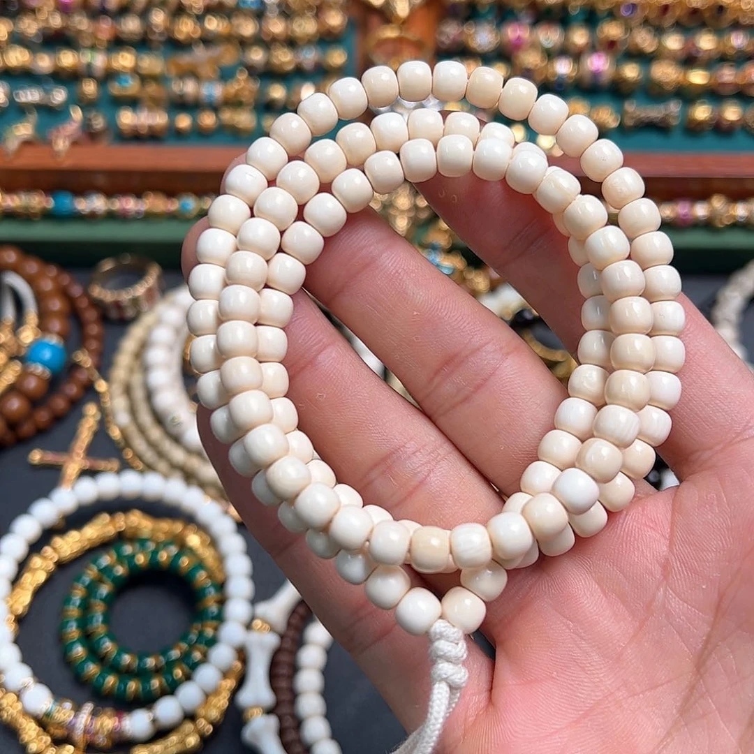 鹿骨手串/手链啦***子猛犸108