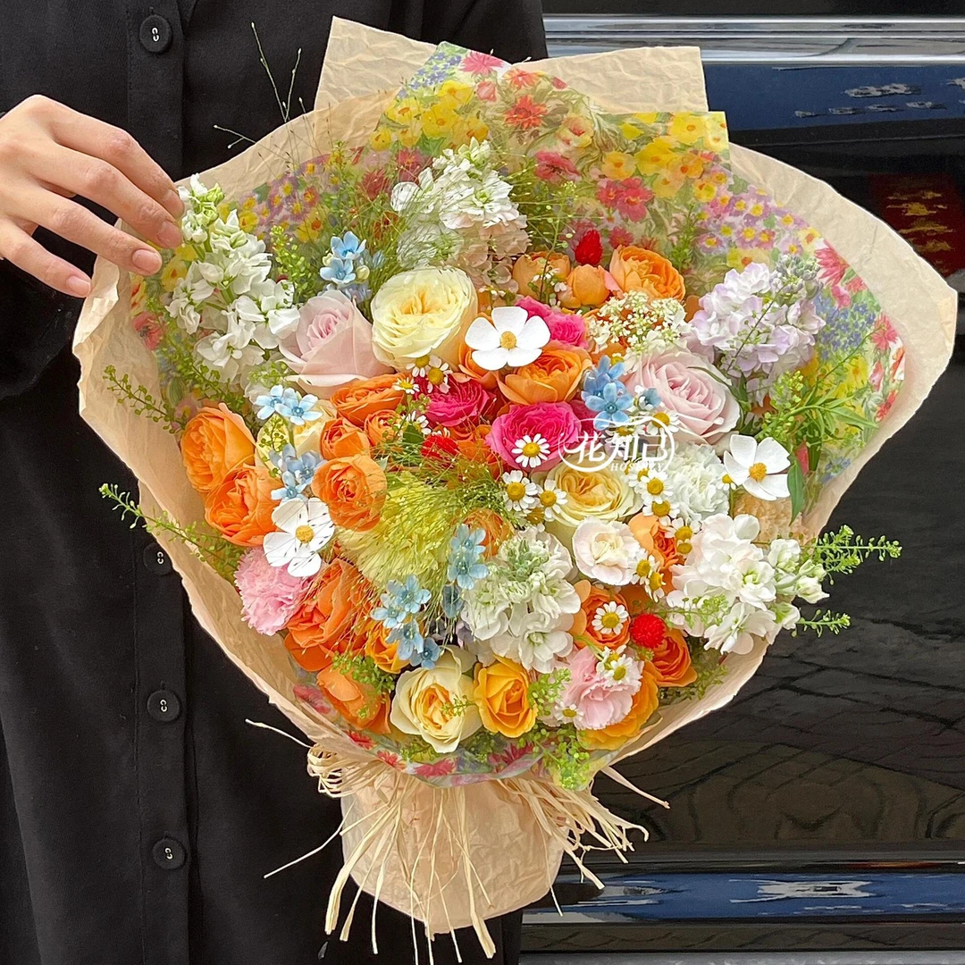 多巴胺花束【多彩世界❤星河璀璨】玫瑰混搭多巴胺花束花束生日礼物送女友送朋友同城速配鲜花小时达