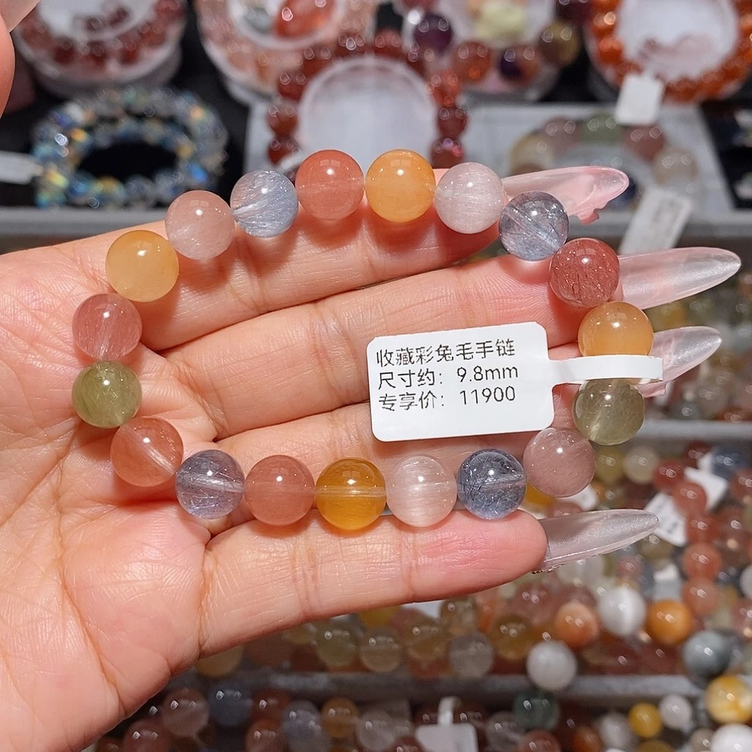 手链水晶未镶嵌彩兔毛