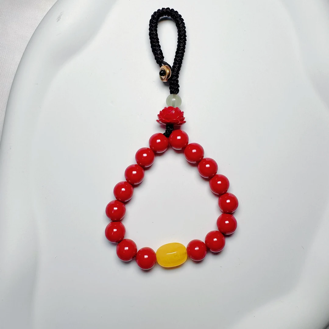 天然辰砂【俊杰专属】莲佑平安钥匙挂坠本本年挂坠 23-YW19T04