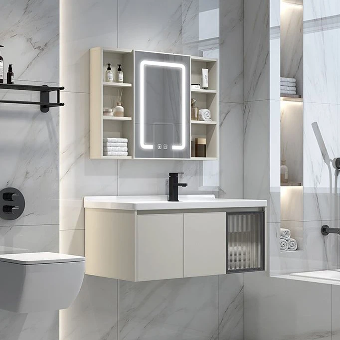 2025陶瓷洗衣盆挂墙式浴室柜洗手脸盆带搓板一体盆水槽奶油色双用