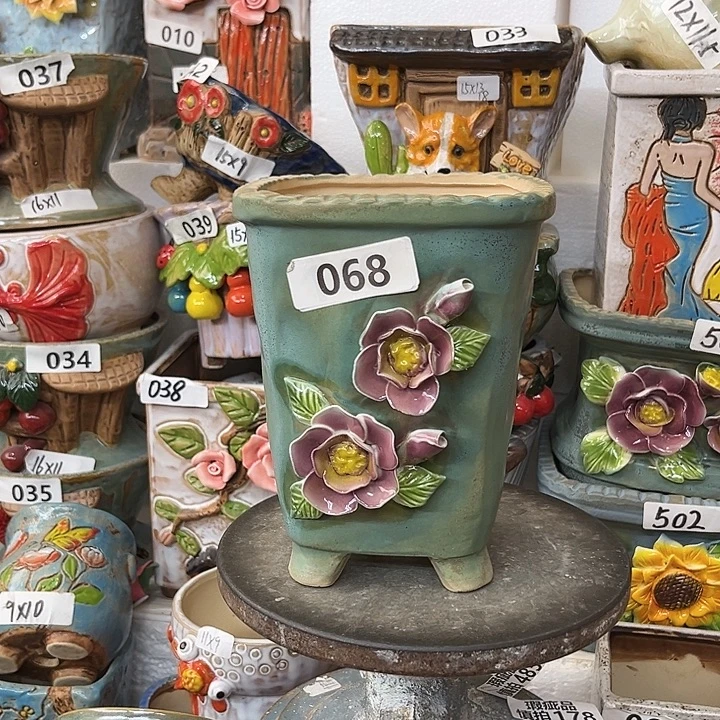 粗陶材质多肉花盆