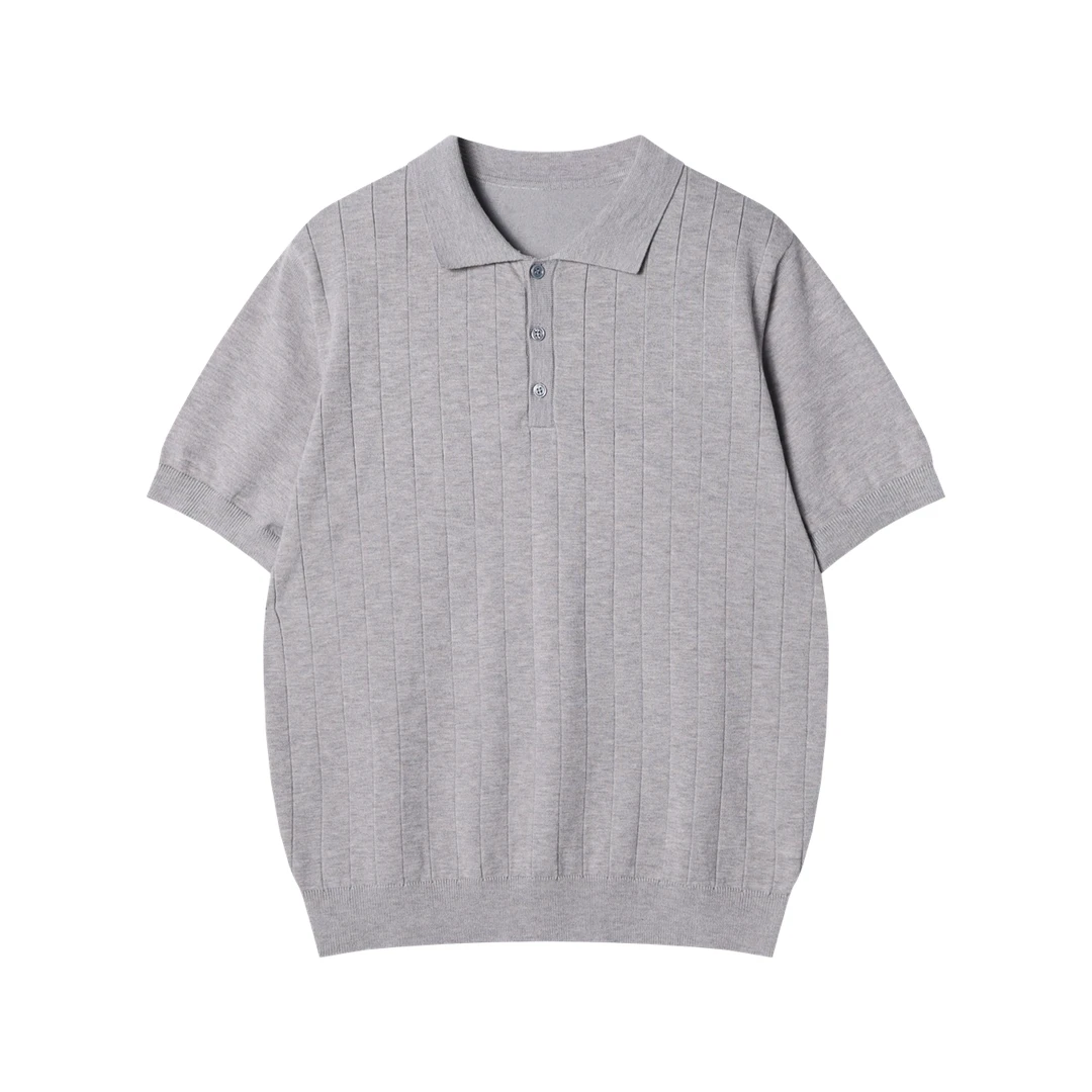 夏季高级感新款轻熟风针织polo衫纯色短袖设计感百搭休闲短袖T恤