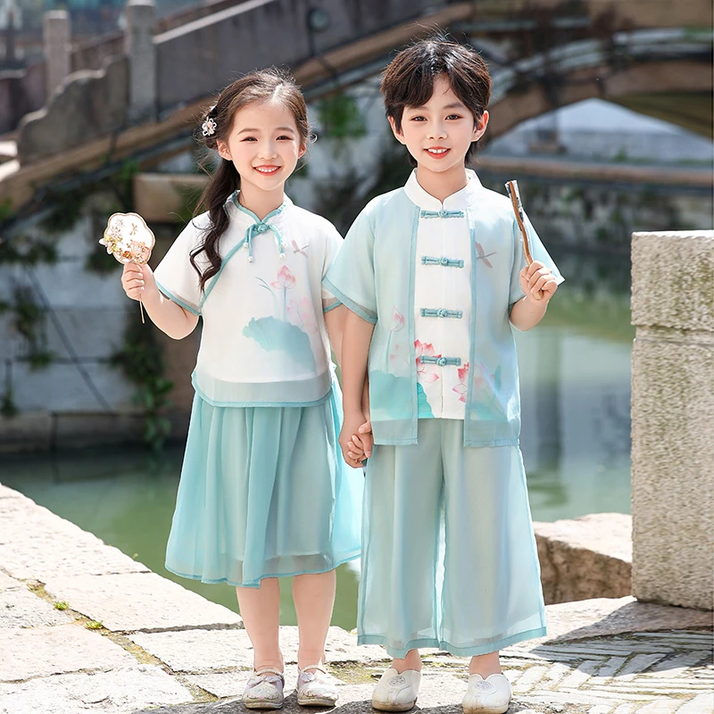 中秋服装幼儿园藏族异域风名族服饰长袍儿童表演服少数民族风汉服