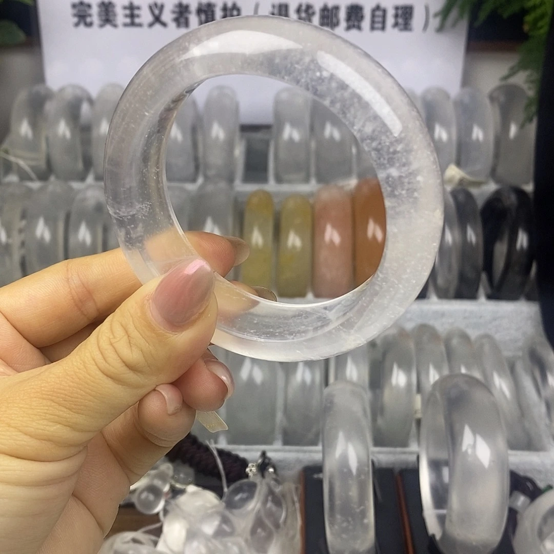 石英质玉未镶嵌手镯57.7暴风雪1633包容雪线