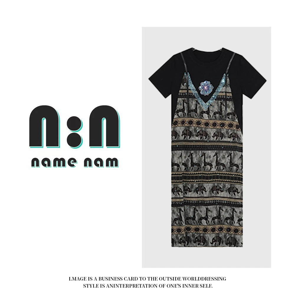 A68973新款洋气百搭休闲连衣裙