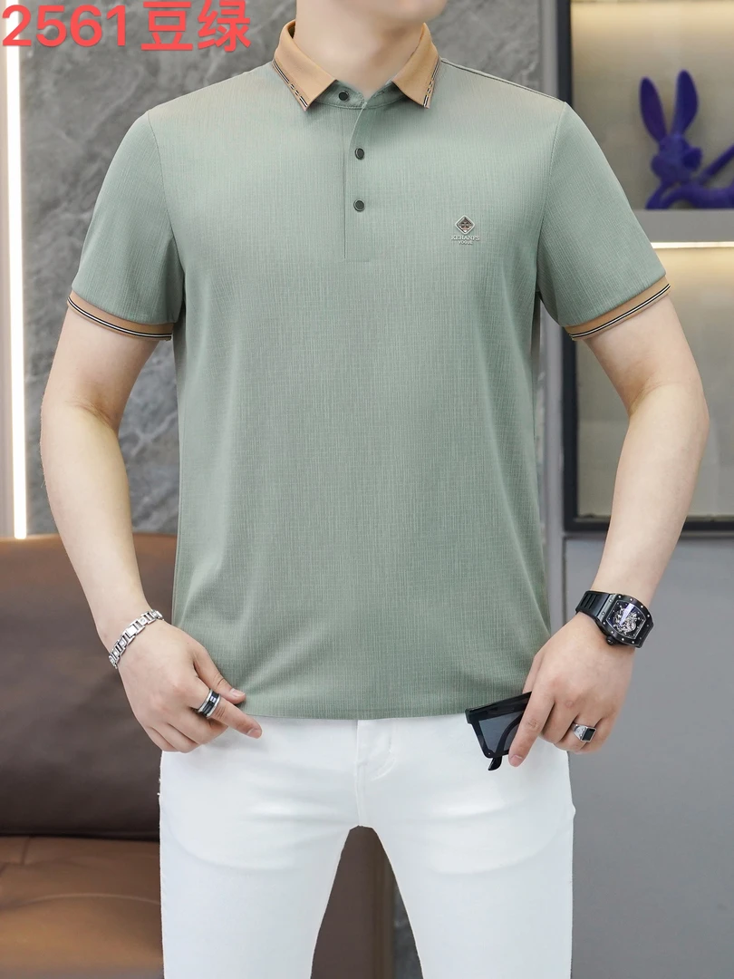 四款2025男士半袖男装polo衫休闲夏季商务翻领时尚简约修身