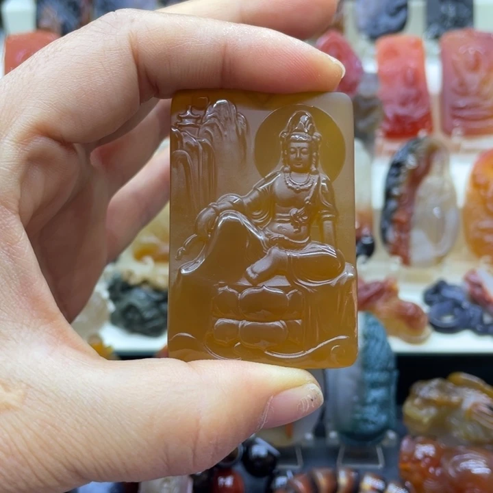 玛瑙/玉髓吊坠(赠链)未镶嵌吊坠