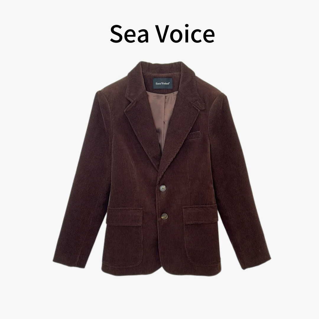 复古灯芯绒西装外套5431-202