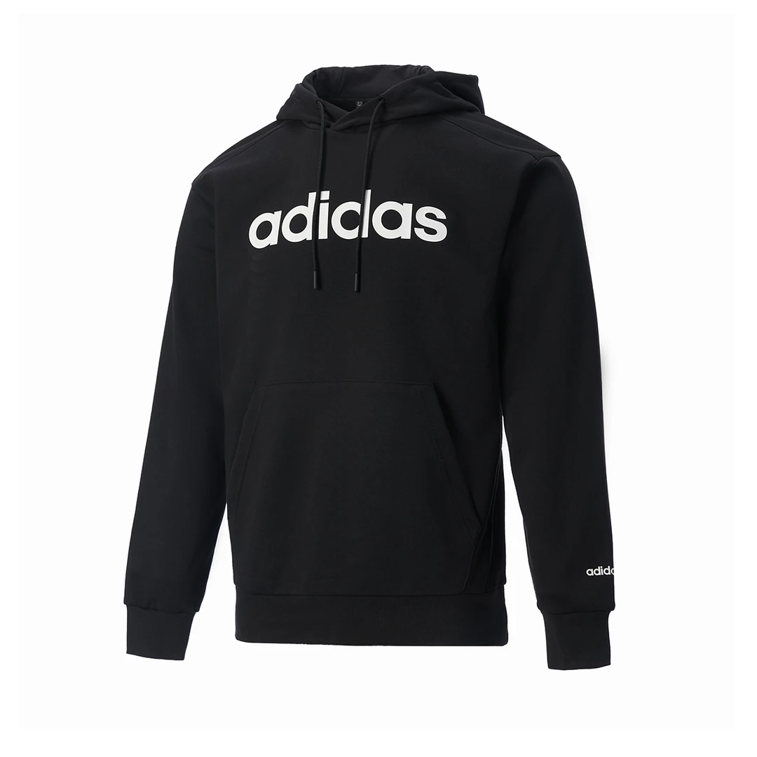 adidas/阿迪达斯 男子新款运动休闲纯色宽松连帽套头衫卫衣