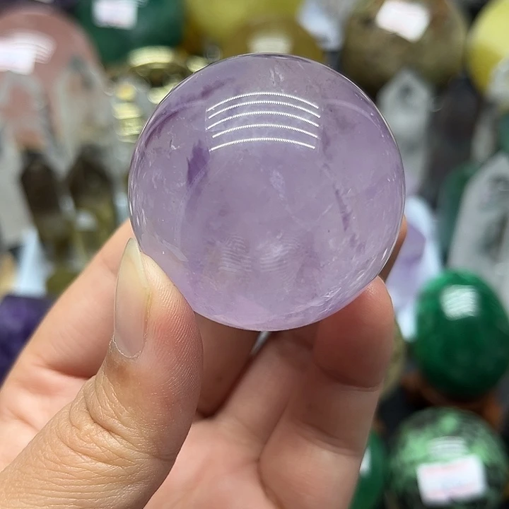 珠宝半成品未镶嵌水晶125克紫水晶球