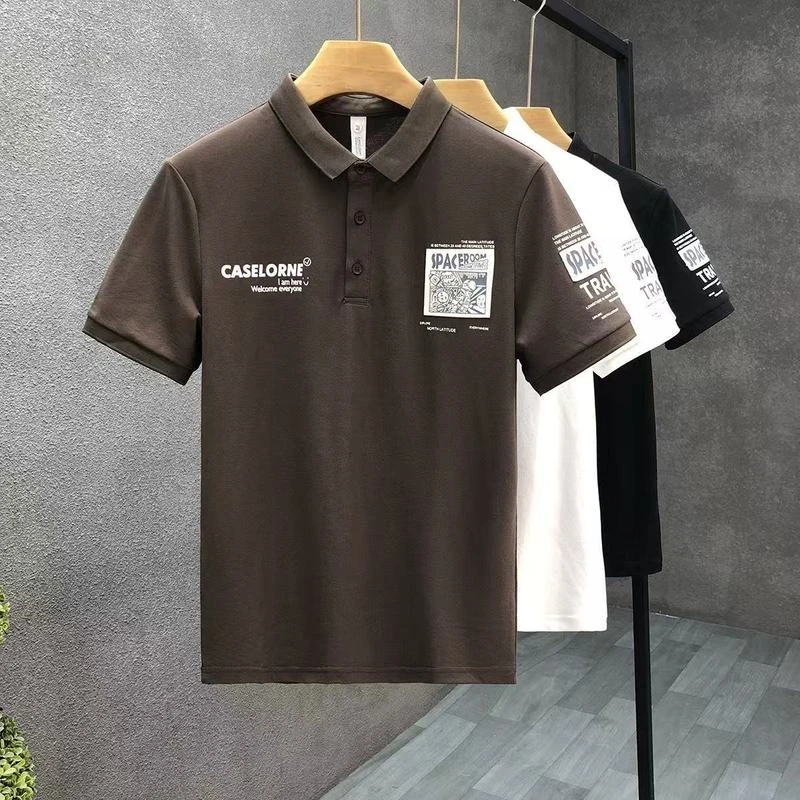 流行高端polo衫短袖男痞帅翻领t恤2025夏季新款男士夏装有领爆款
