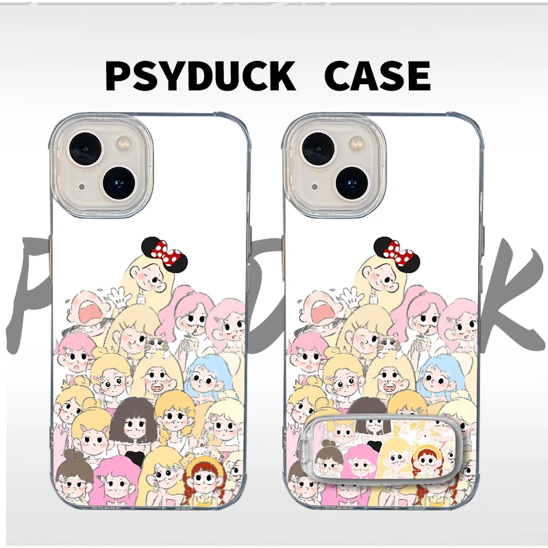 适用苹果华为一加小米涂鸦女孩合集IMD羽纱创意动漫防摔手机壳