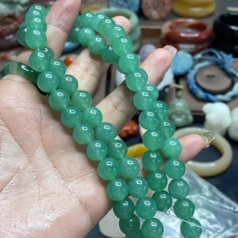 合金石英质玉（黄龙玉）手链小*严