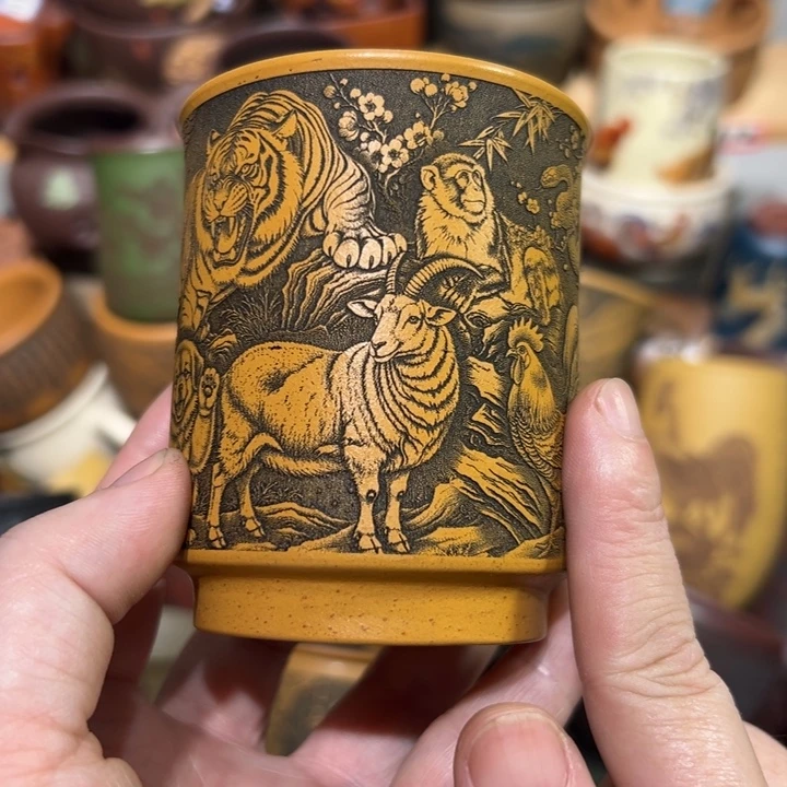 紫砂茶杯宜兴紫砂主人杯