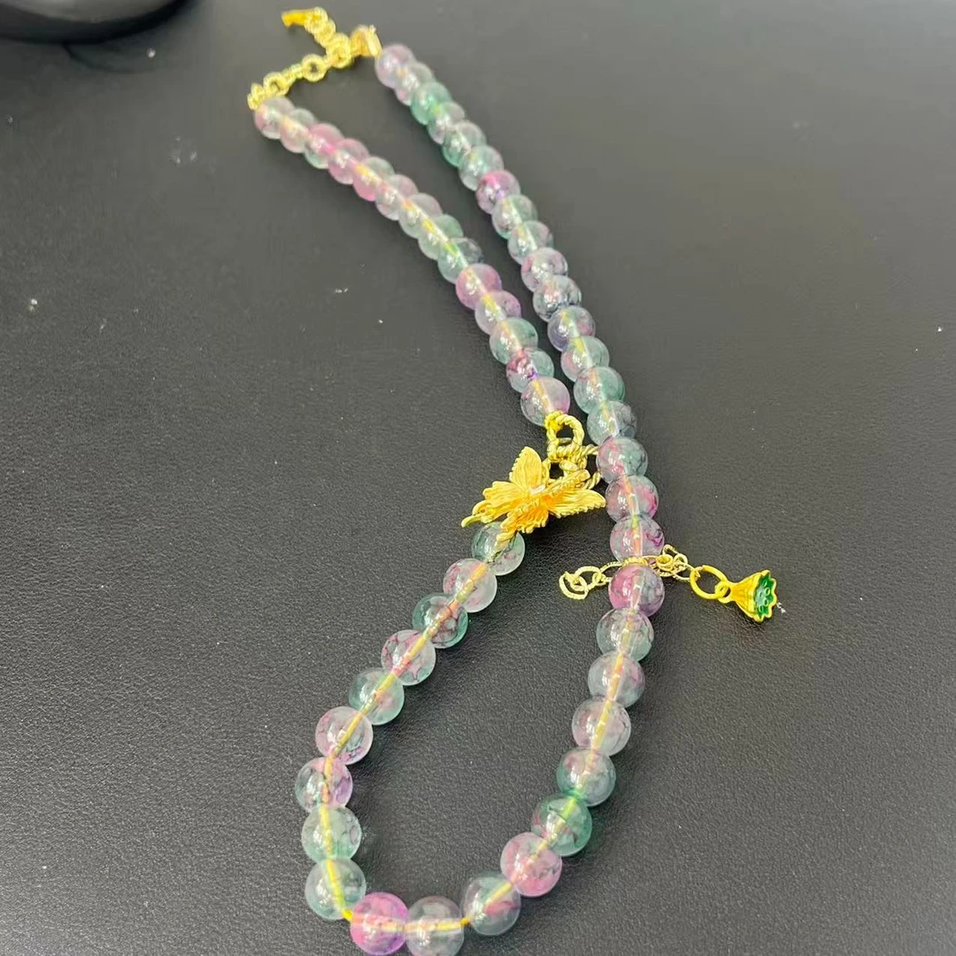 【福满满珠宝】ML143-深海曼珠莎华设计款七彩项链-多样性发其一