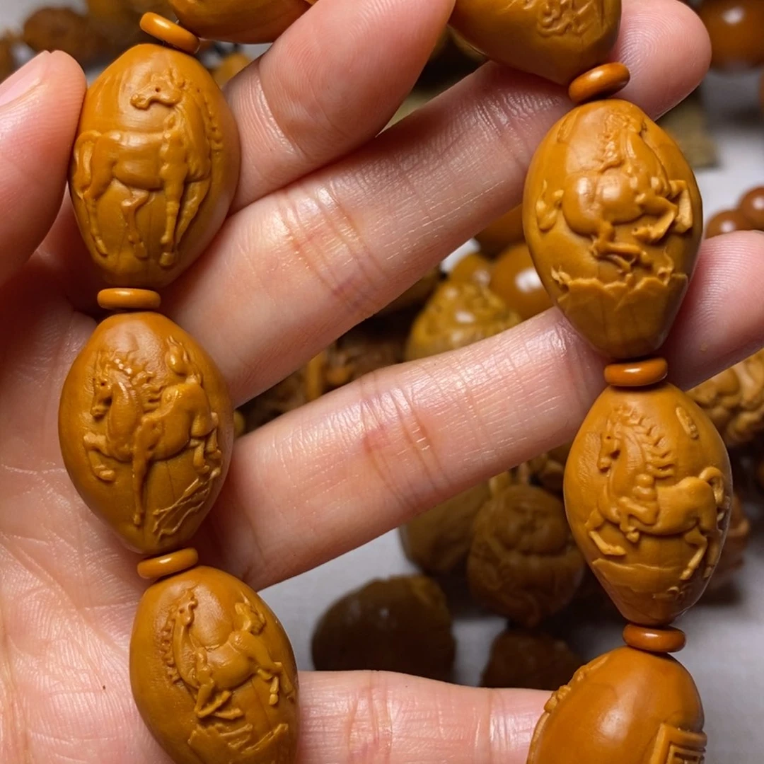 橄榄核手串/手链八骏图