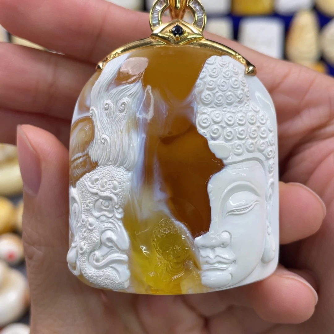 蜜蜡裸石未镶嵌琥珀蜜蜡一念之间吊坠