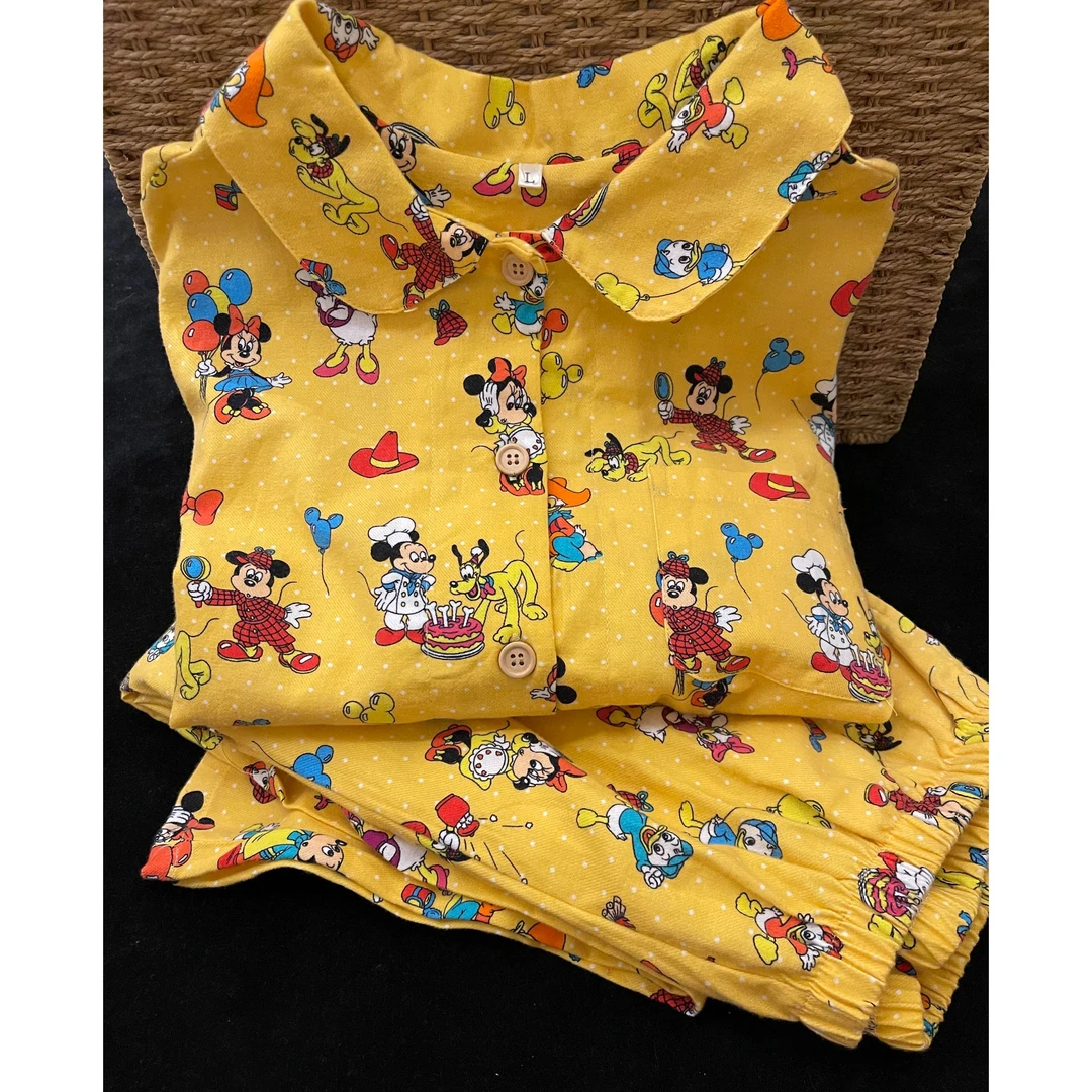 【卡通黄色米奇】新款韩系开衫睡衣女春秋季新款可外穿家居服两件套