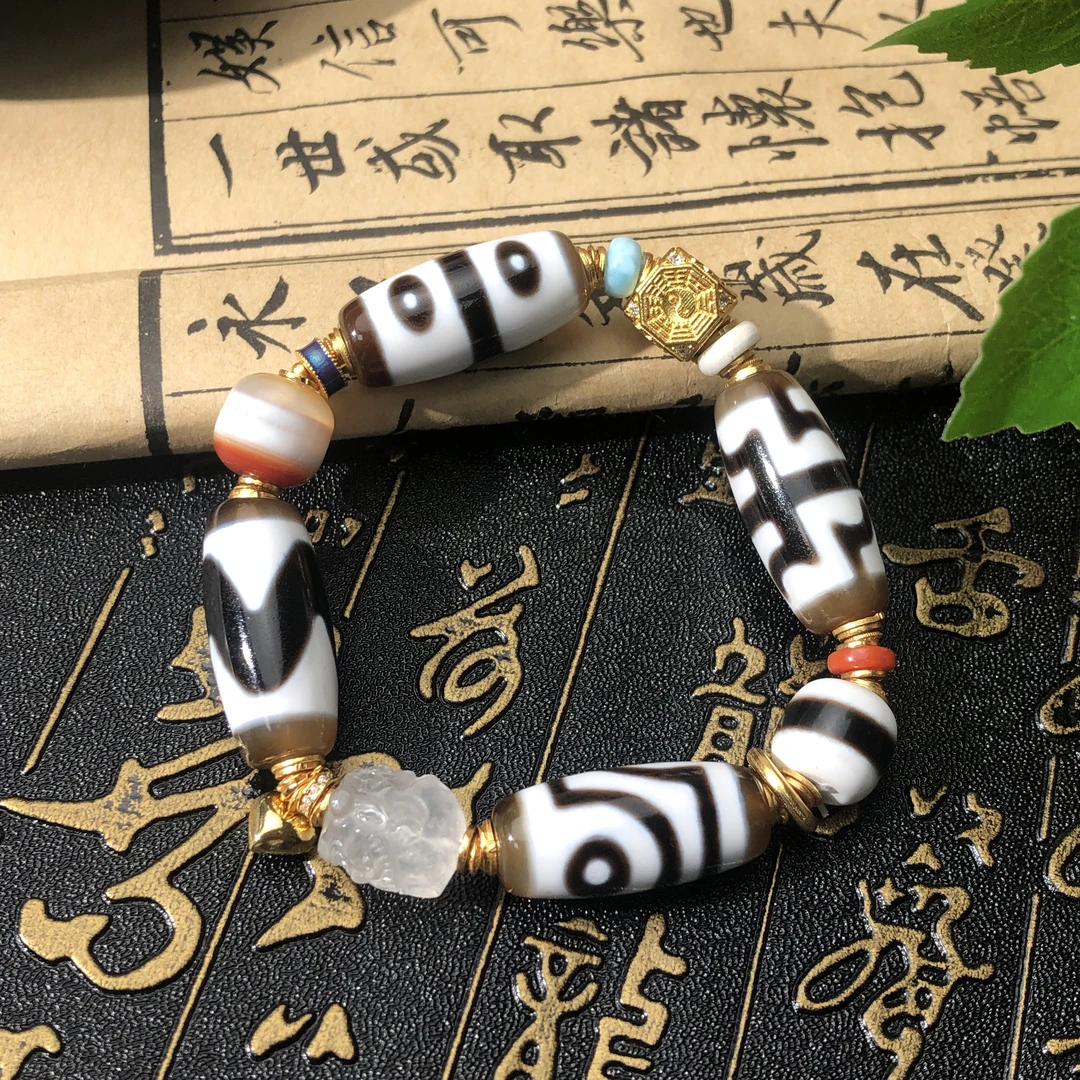 扶摇臻选|雪域白一线药师双面阿呆手串2736