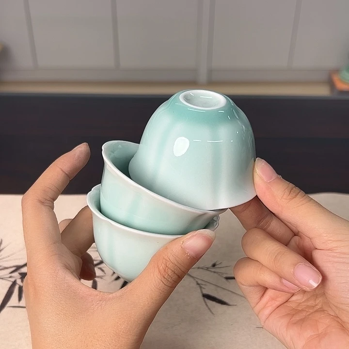 龙泉云间青瓷小米茶器