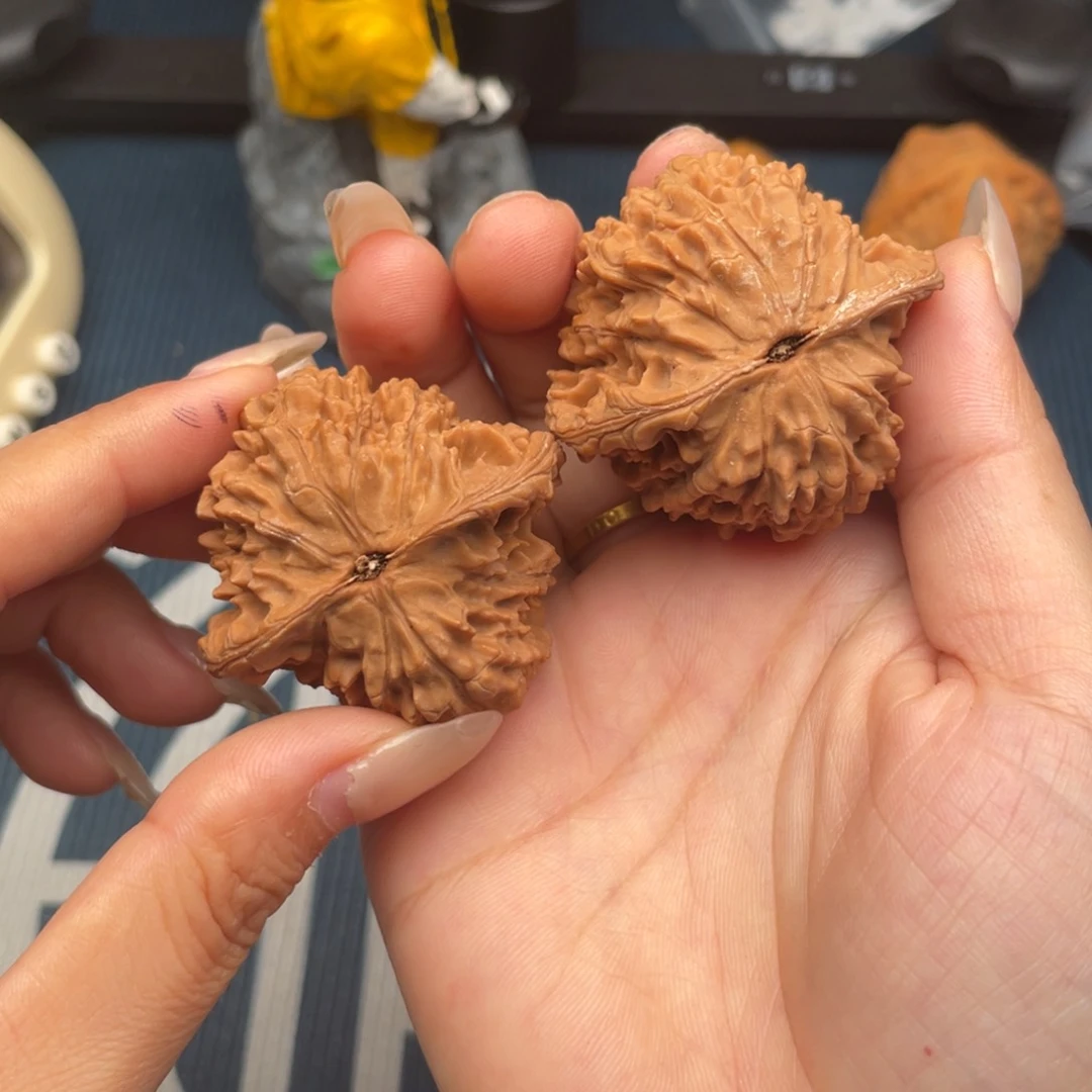 把件文玩核桃抱*?红狮子