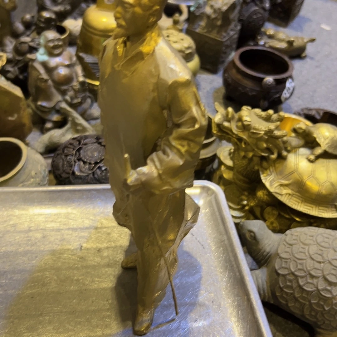 美***晴黄铜摆件，文房摆件工艺品