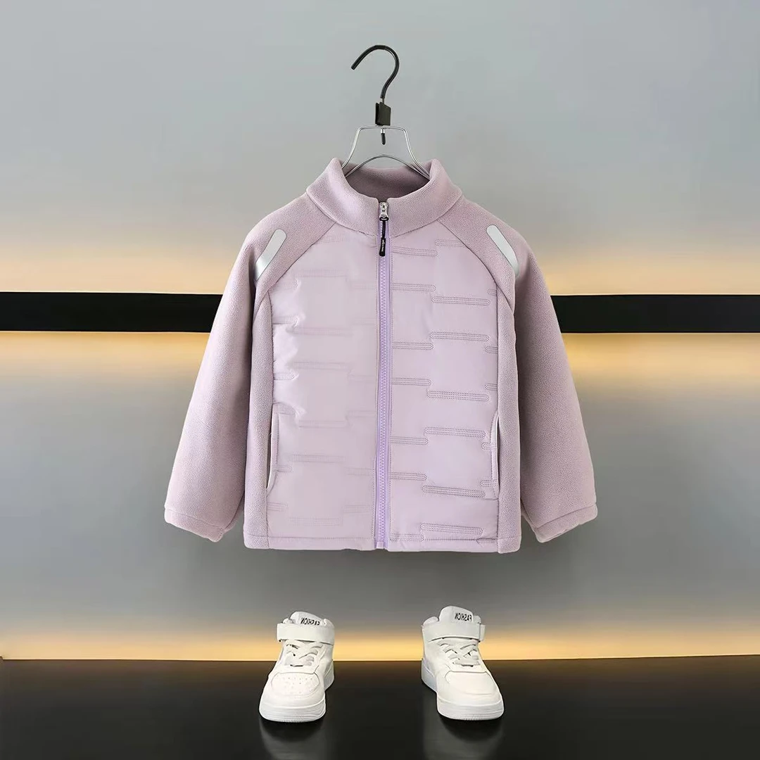 校服神器短款加厚男童立领百搭风棉服厚款轻职风常规款冬装2025