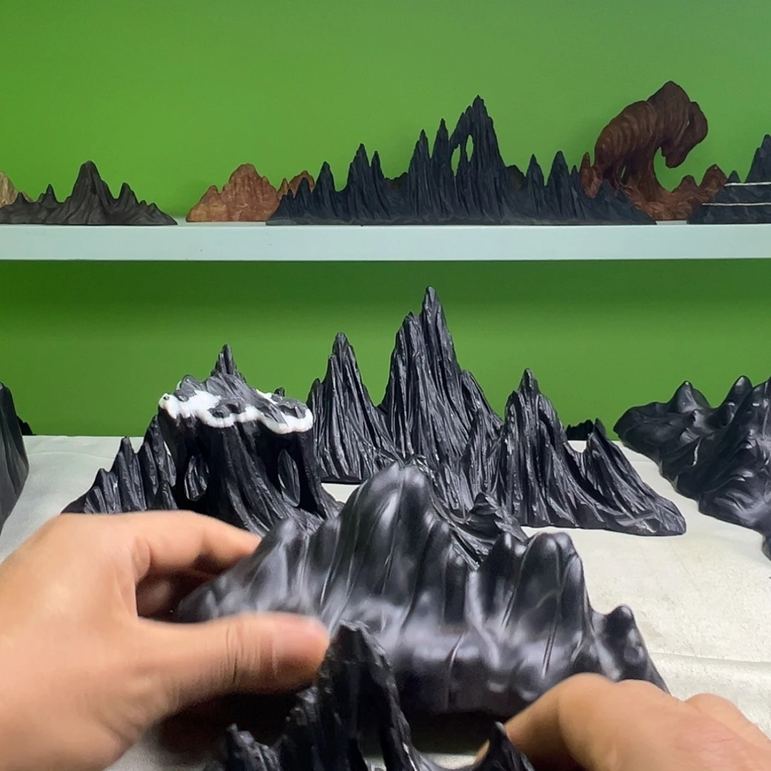 石材灵璧石山型摆件