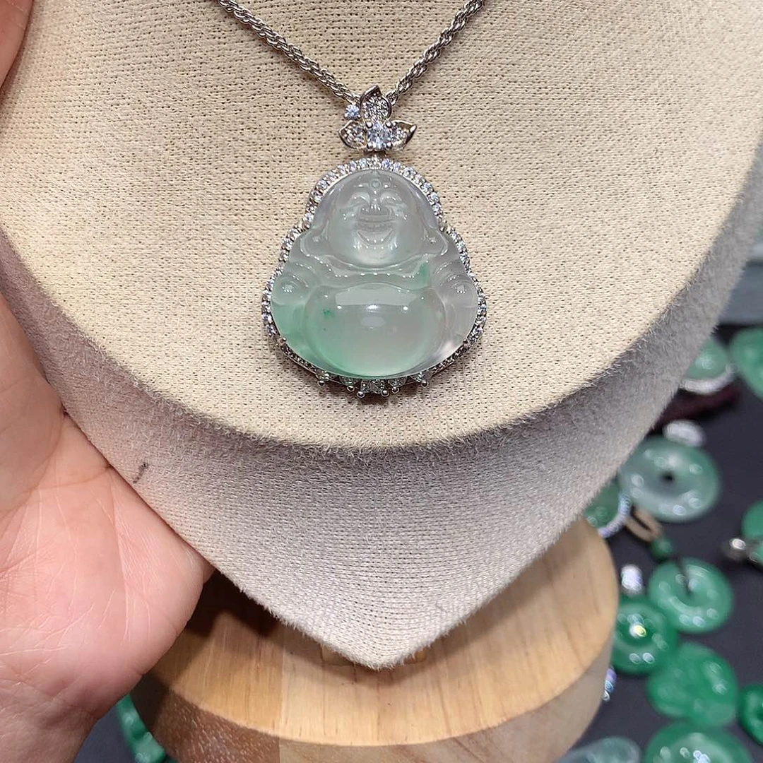 颈饰银S925镶嵌石英质玉