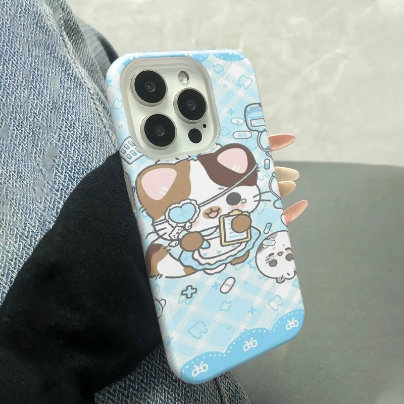 独眼鼠鼠双层菲林壳适用于苹果16手机壳爱心ins卡通透明全防摔