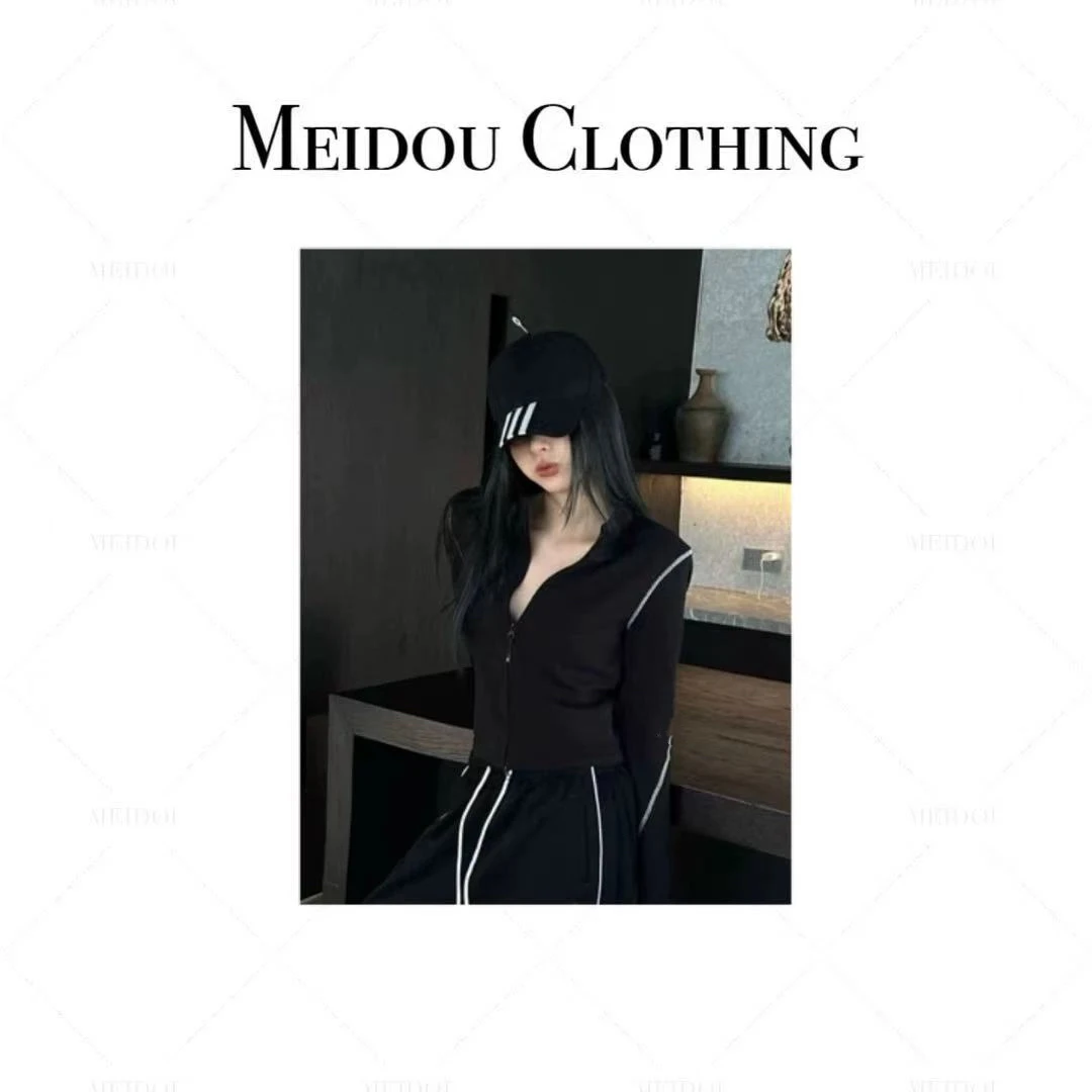 MEIDOU-【运动女孩】潮酷气质运动外套长袖时尚设计师