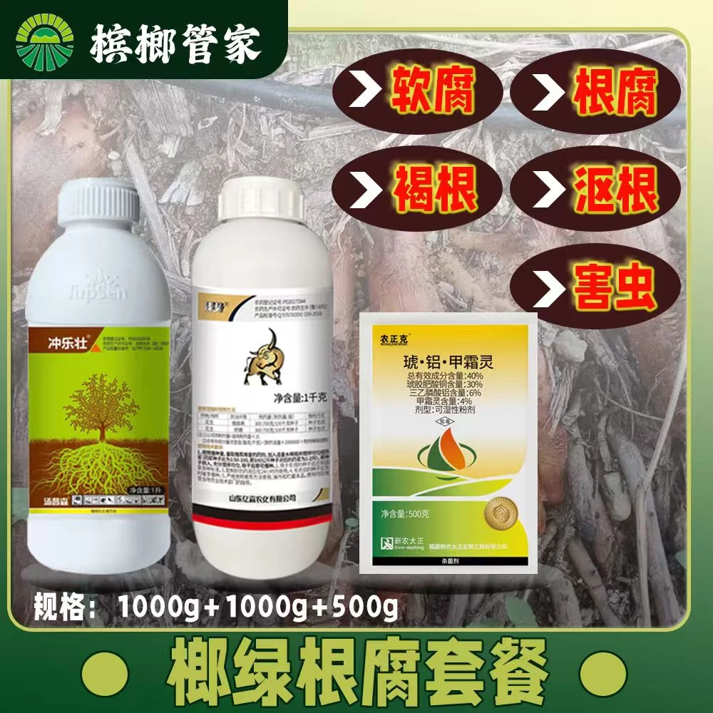 【榔绿根腐专用方案】防治烂根根腐土传病害褐根地下害虫黄叶生根剂