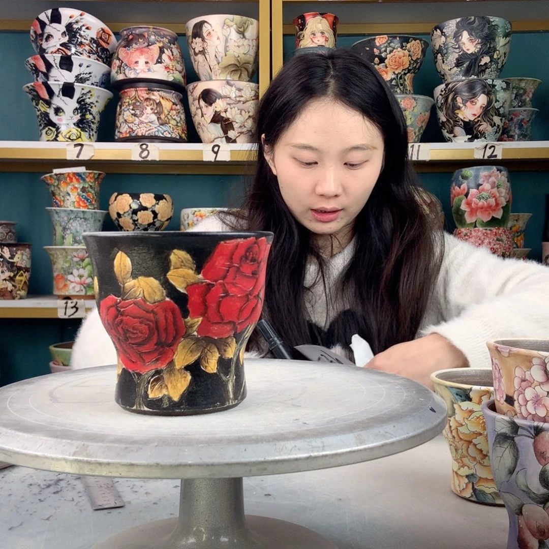 罐景德镇手工瑕疵336