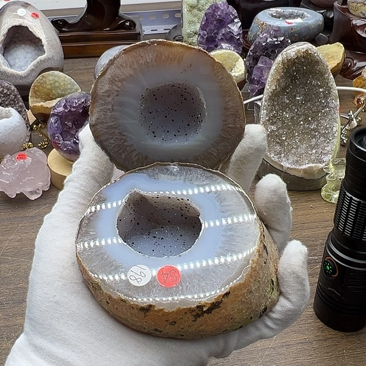 未镶嵌珠宝半成品水晶砂糖聚宝盆