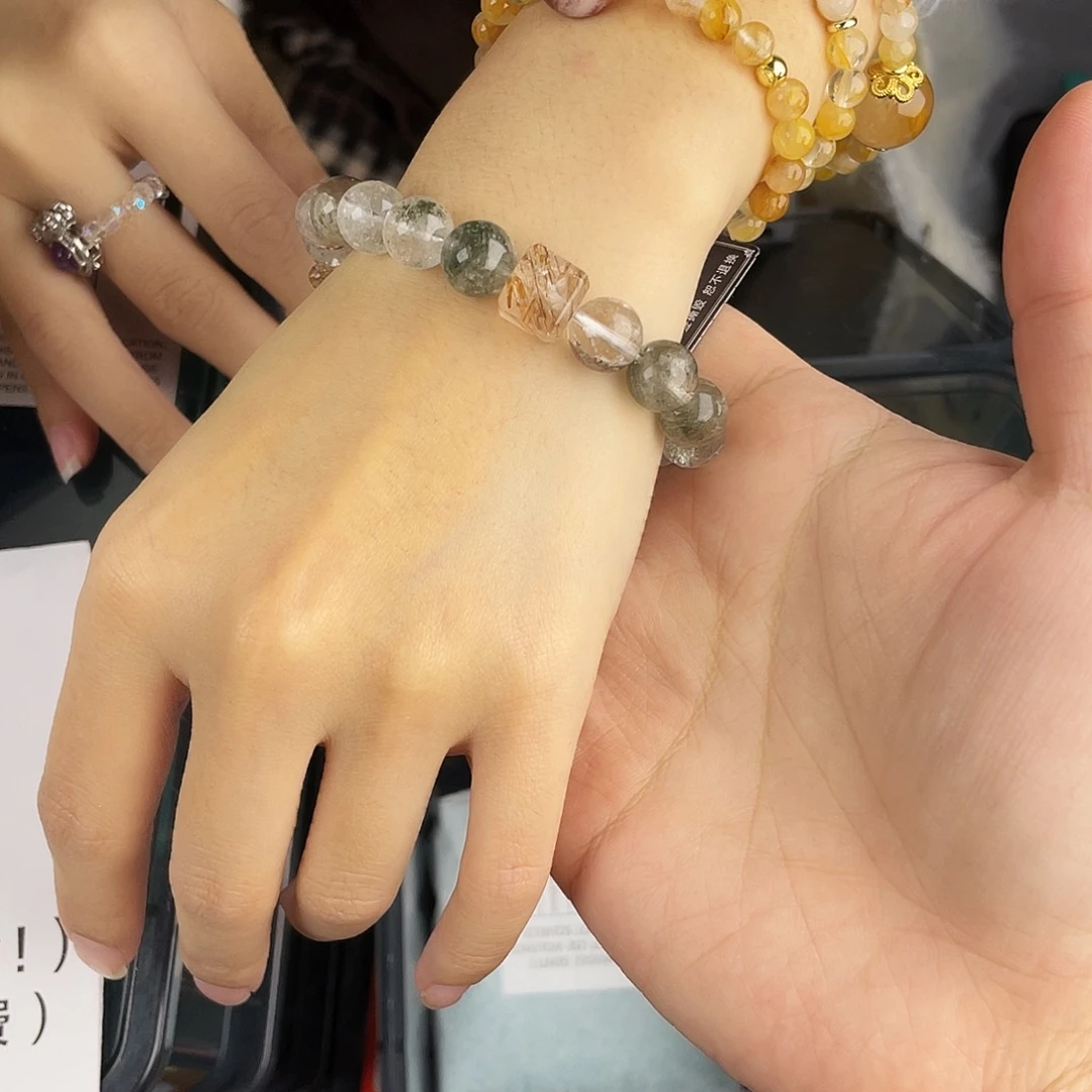 手串银S925镀金镶嵌黄晶